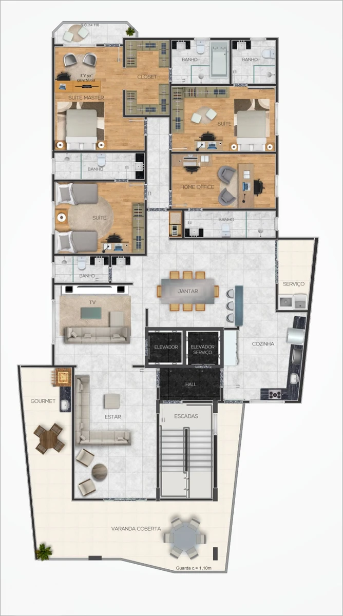 Área Privativa  2º Andar